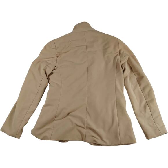 NWOT Cicy Bell Button Blazer Lapel Career Jacket Pockets Khaki Size Medium - Picture 2 of 9
